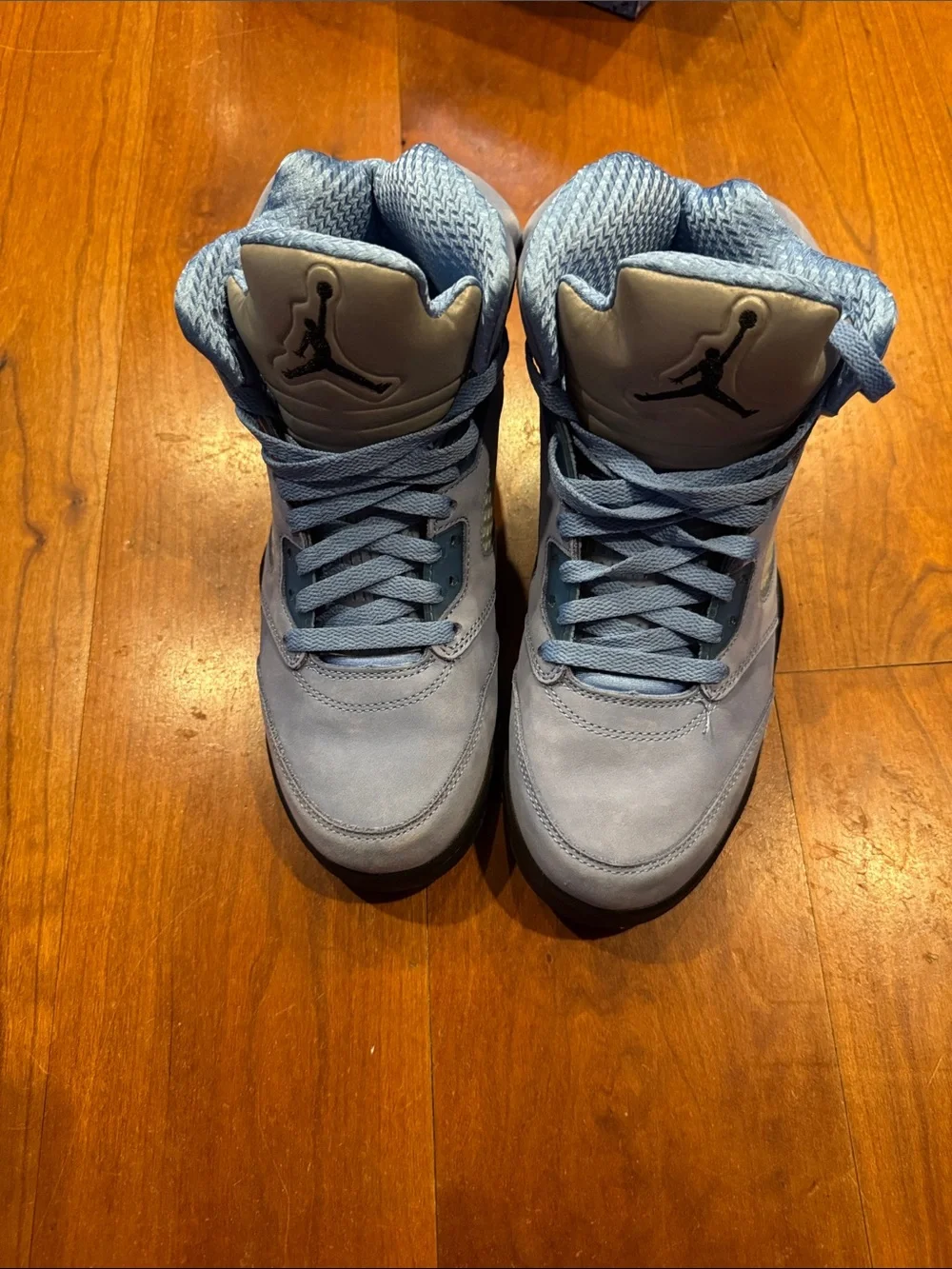 Jordan Light Blue and Black High Top Sneakers